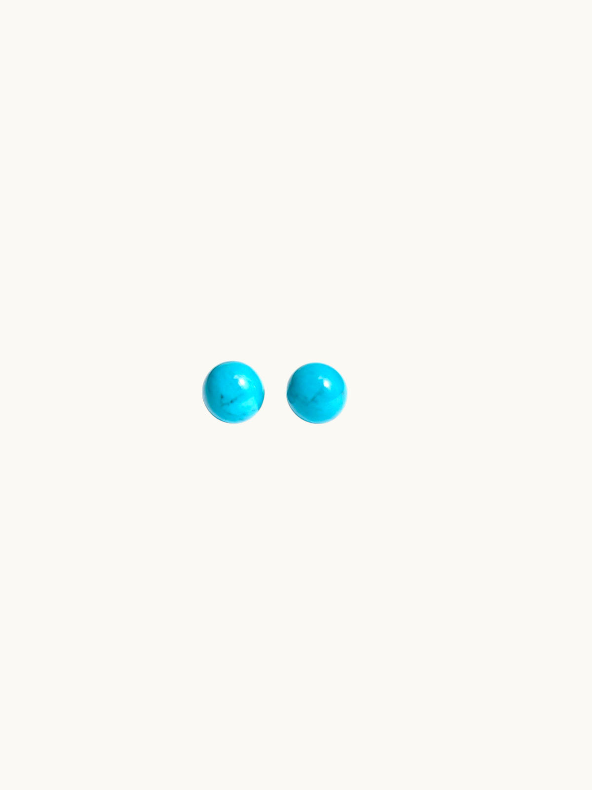 Citrinmagi eleganta örhängen med runda turkosa stenar i minimalistisk och tidlös design