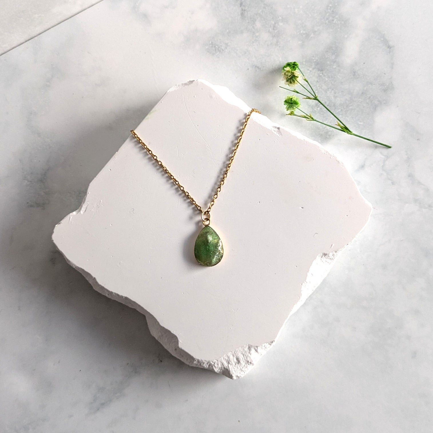 Grön Aventurin Halsband för Lycka, Framgång och Nya Möjligheter