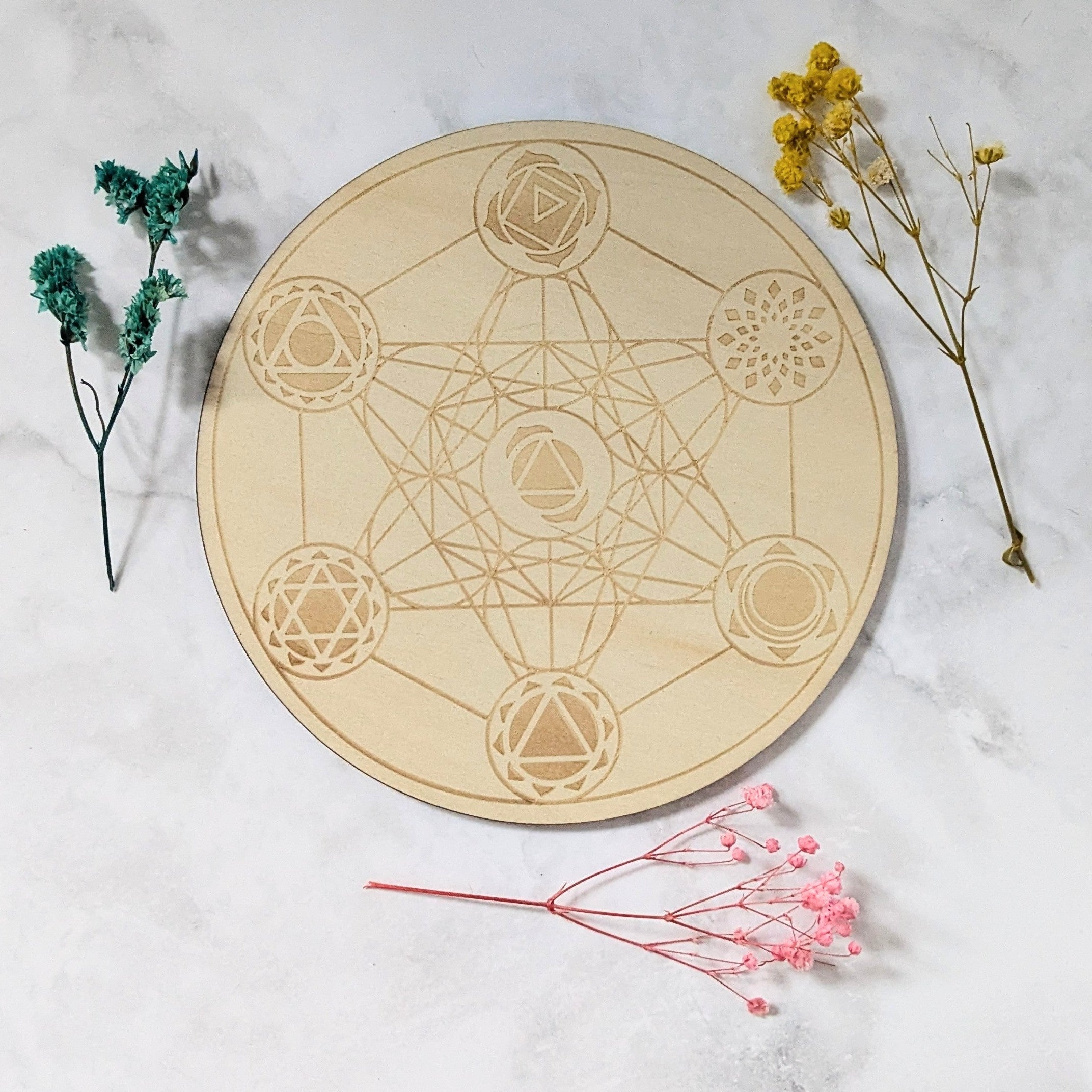 Kristallnät – Ritualduk med symboler