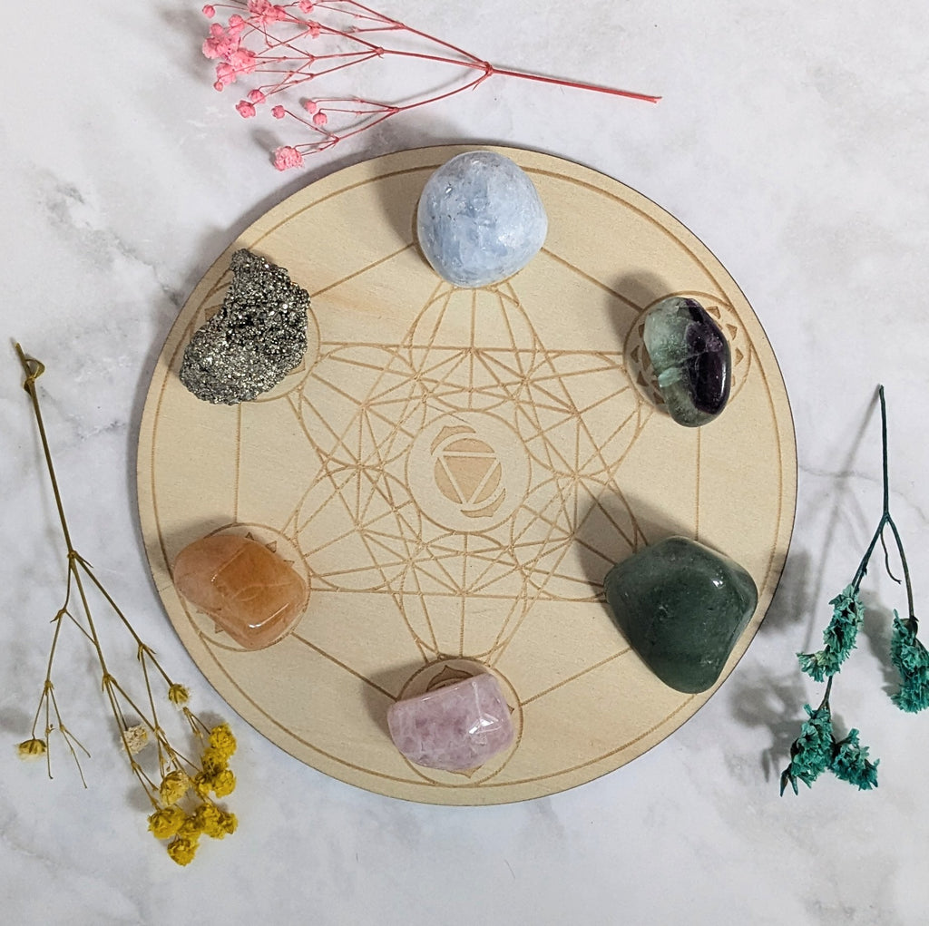 Kristallnät – Ritualduk med symboler