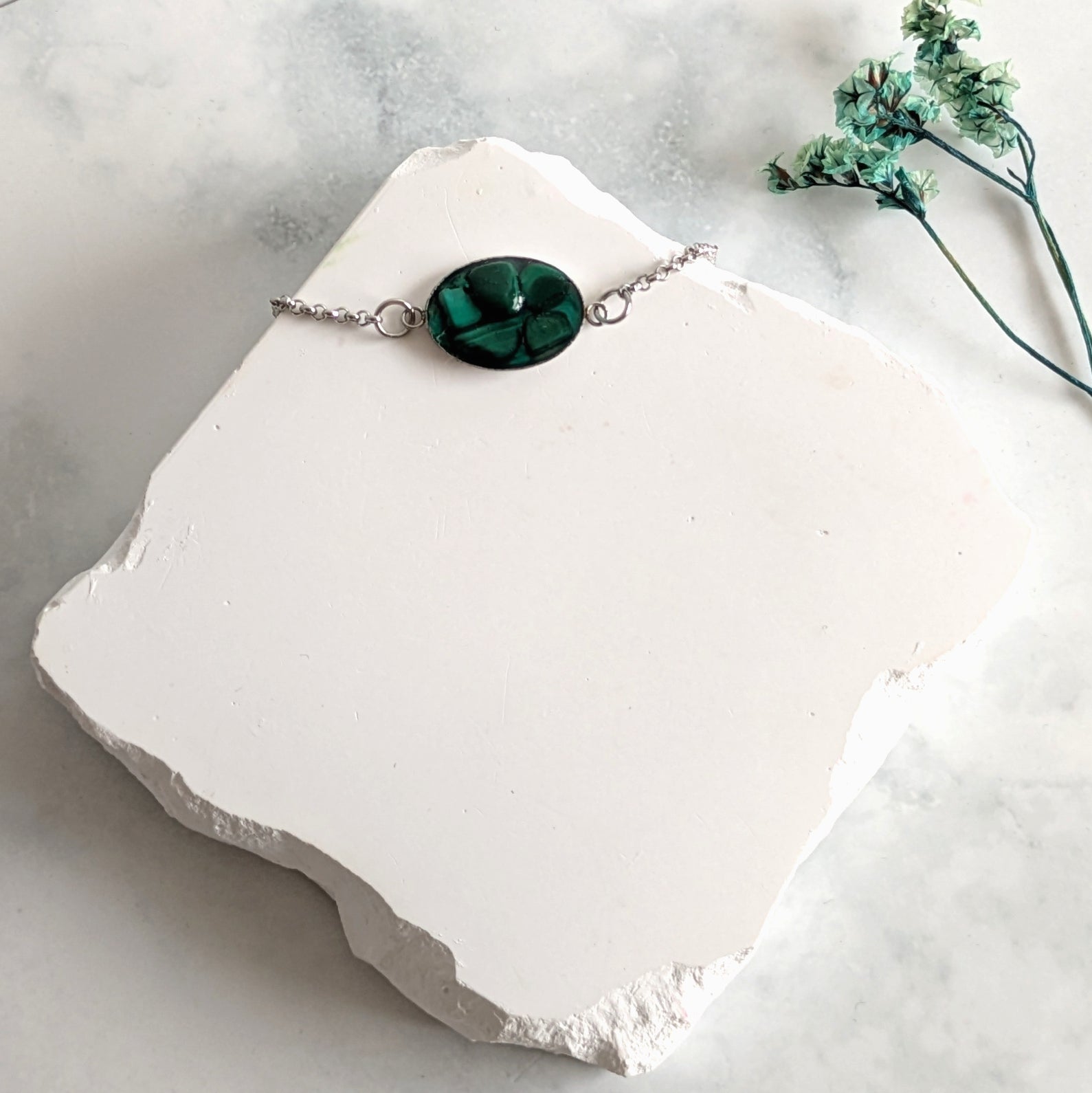 Malakit Armband för Förvandling, Helande och Styrka