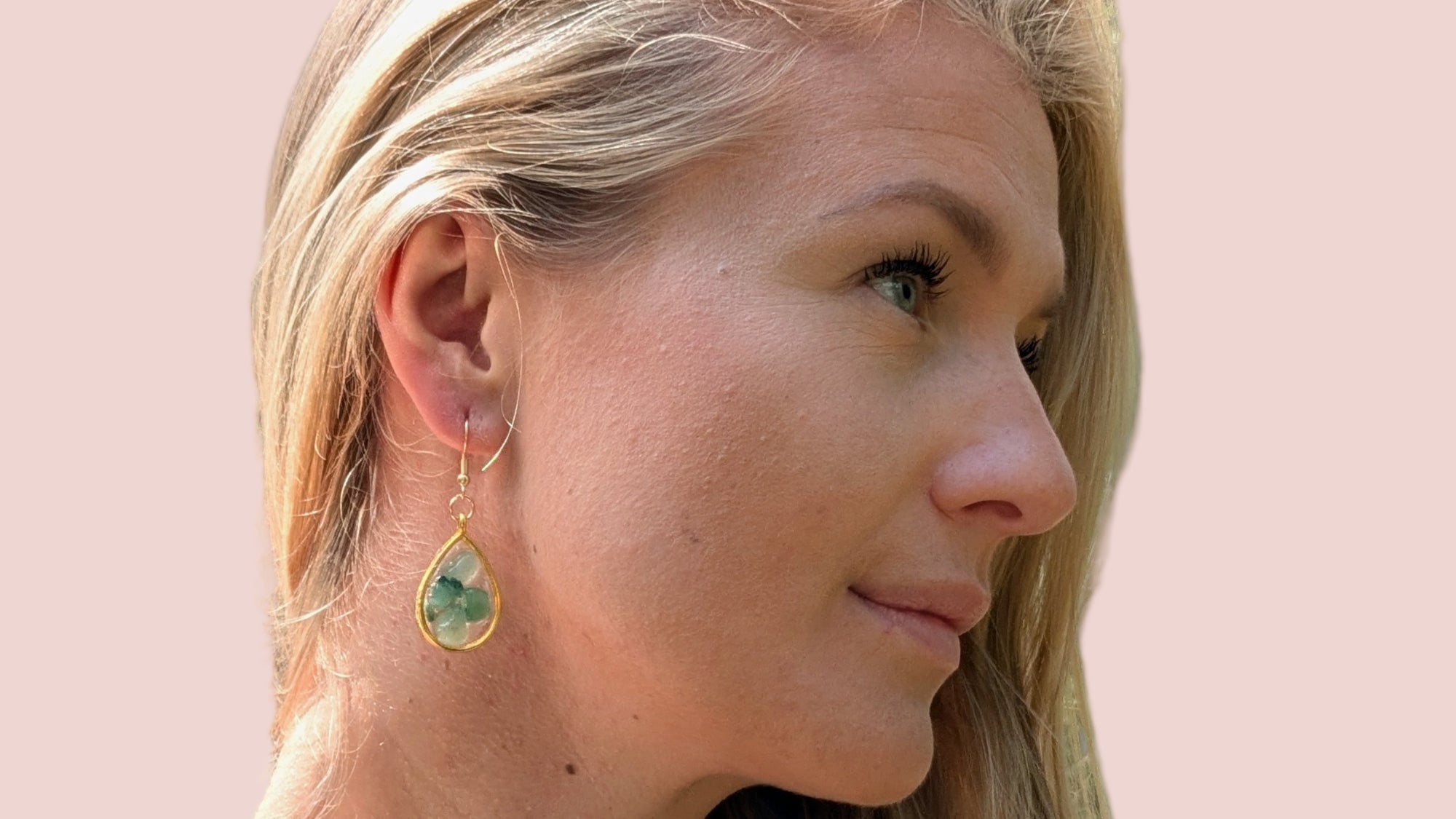 Grön Aventurin Örhängen – Kristallörhängen för Tur & Lycka