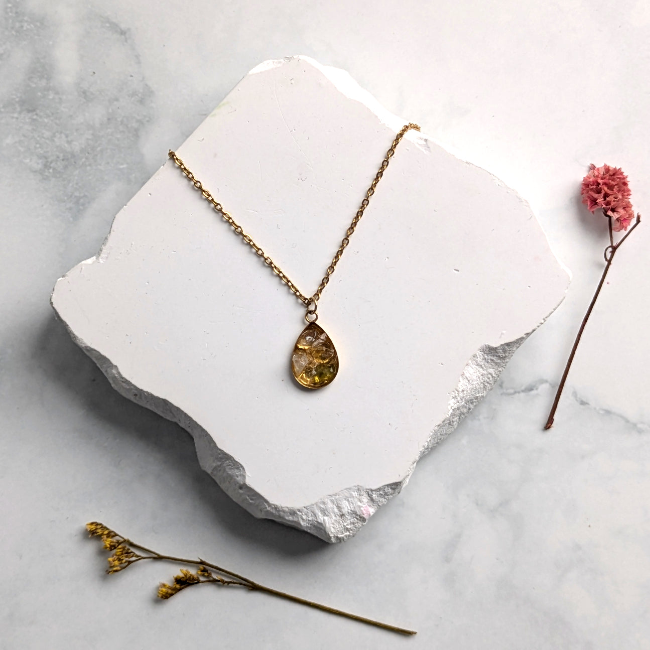 Citrin Kristallhalsband – Framgång, Överflöd & Glädje