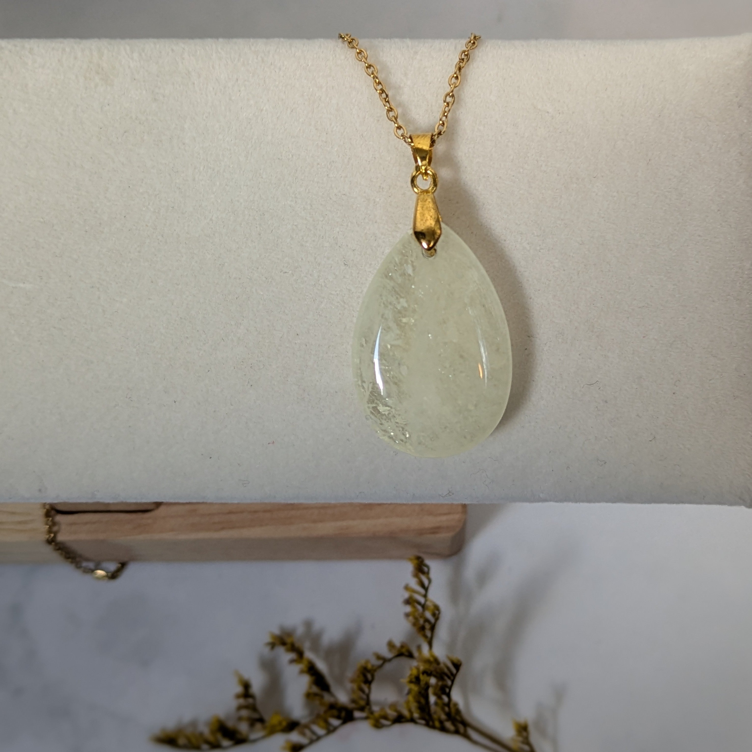 Citronkvarts Halsband – Kristallhalsband för Klarhet & Optimism