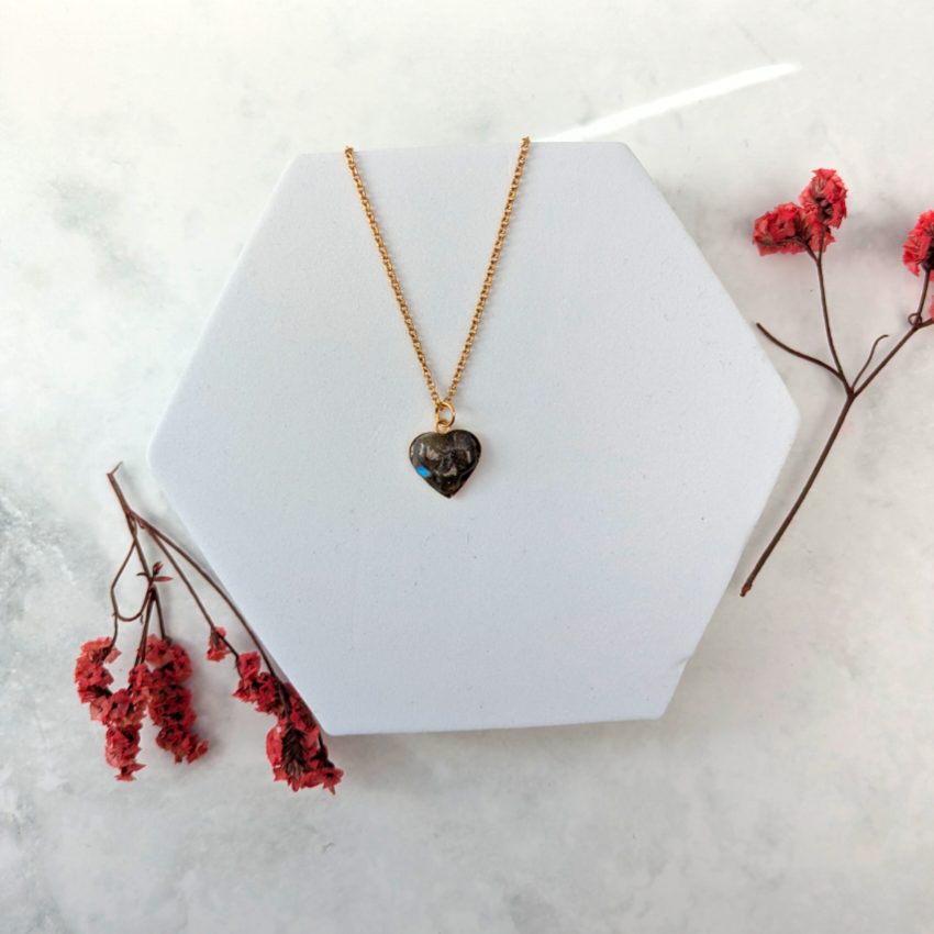 Labradorit Halsband – Kristallhalsband för Intuition & Magi