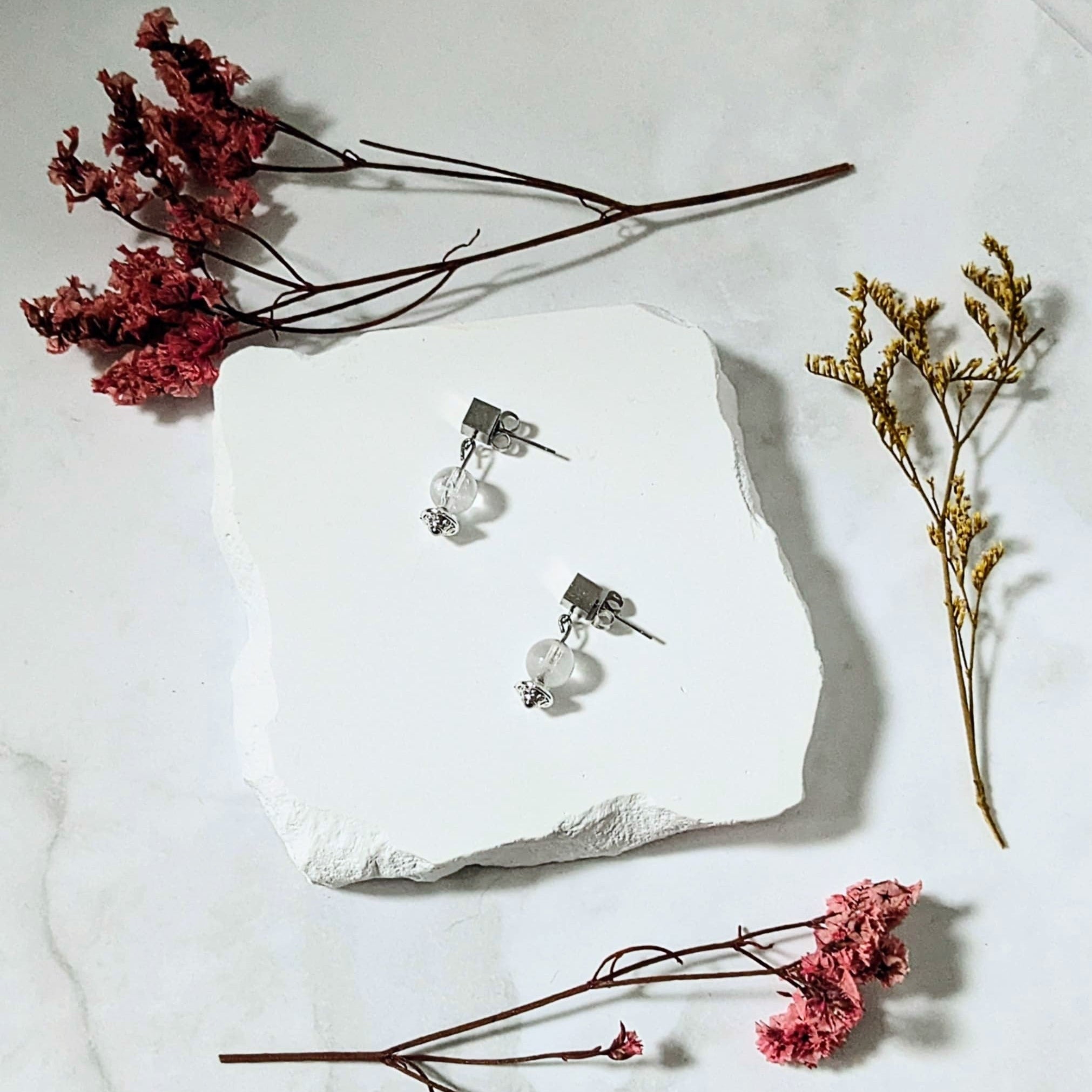 Kristallkraft Örhängen – Bergkristall