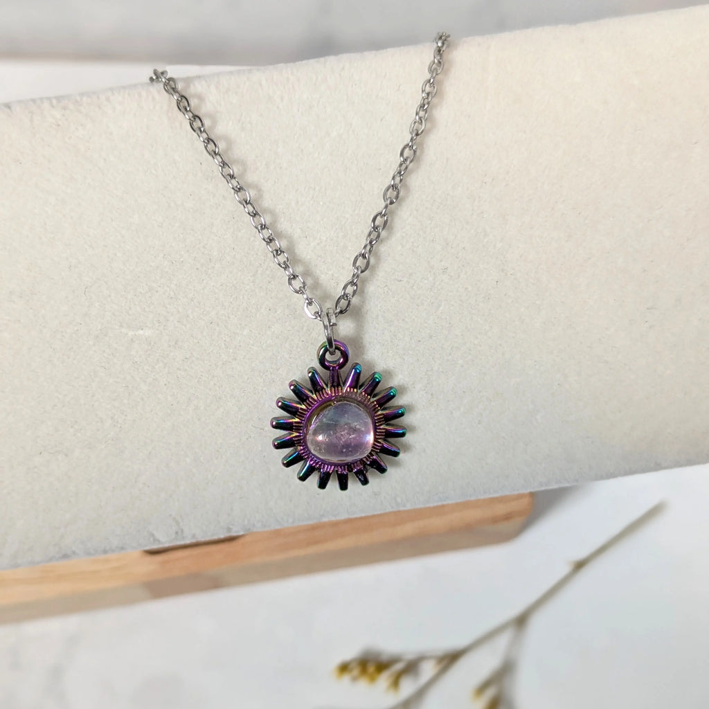 Intuitiv Månsten Halsband Sol Silver Citrinmagi