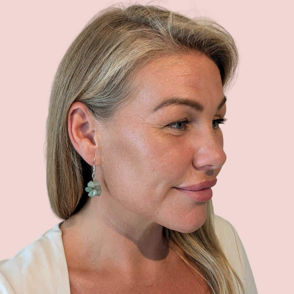 Grön Aventurin Örhängen – Kristallörhängen för Tur & Harmoni