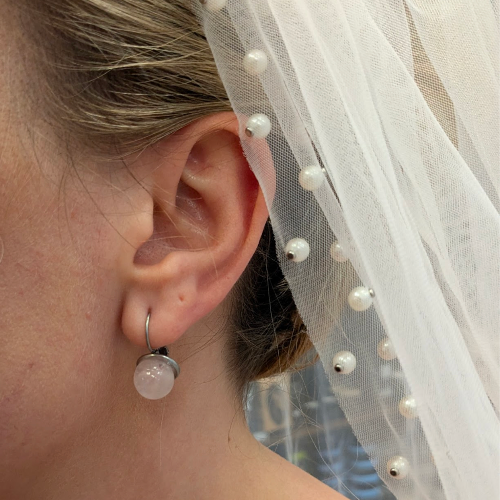 Rosenkvarts Örhängen – Kristallörhängen för Kärlek & Harmoni