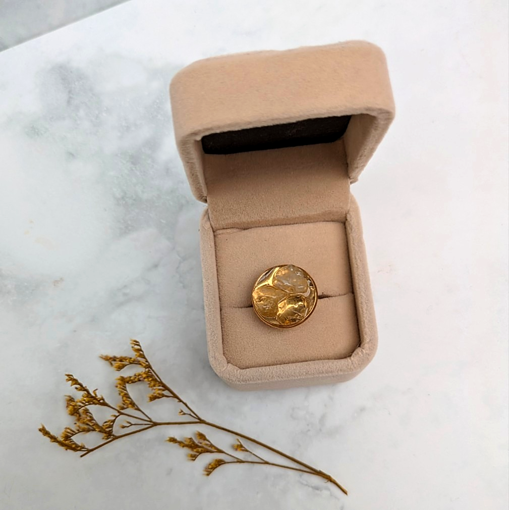 Citrin Ring för Självförtroende, Glädje och Framgång