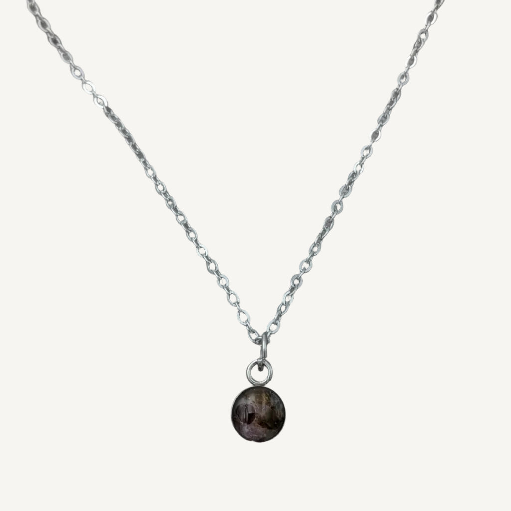 Månadssten Oktober - Halsband med Rosa Turmalin