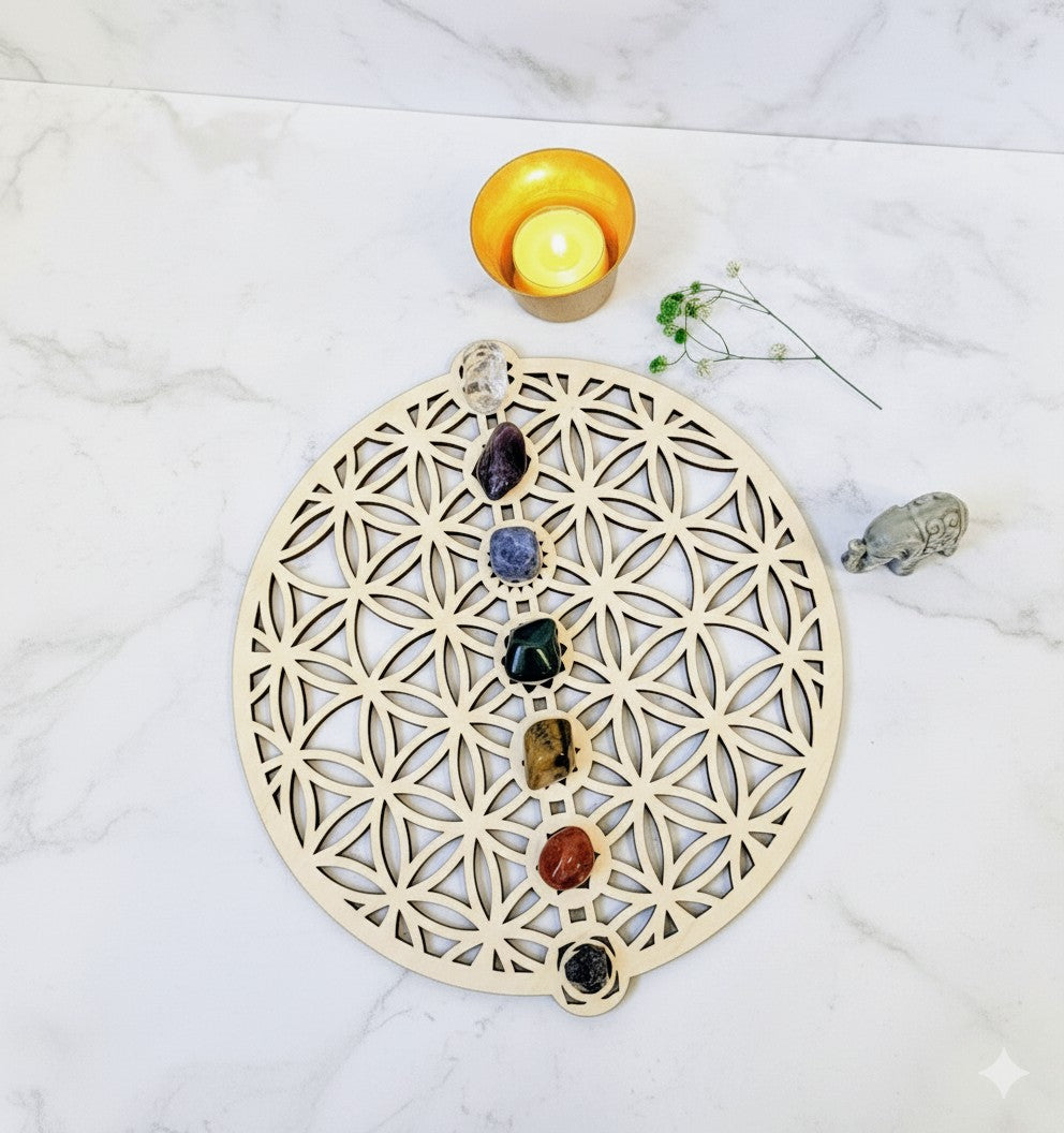 Chakrahealing-kit – 7 kristaller & ceremoniinstruktion