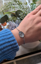 Bergkristall Kristallarmband Oval Silver