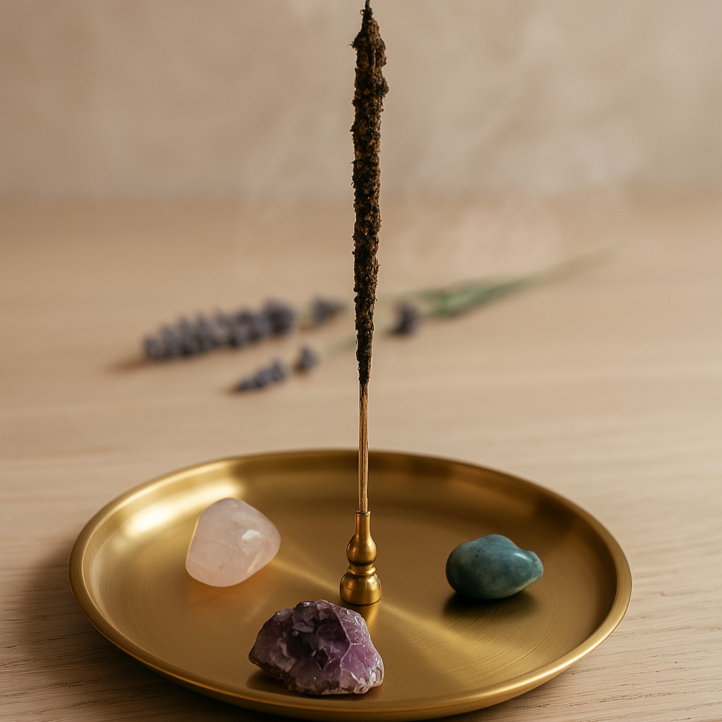 Rökelsehållare – Kristallinspirerad ceremoniell stil