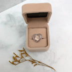 Kärleksfull Rosenkvarts Ring Hjärta Silver Citrinmagi